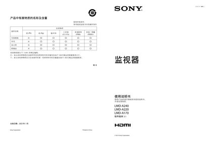 sony 索尼LMD-A170